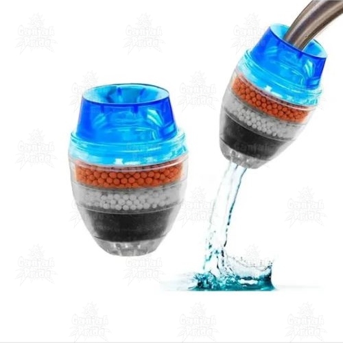 Filtro Purificador Agua Canilla Descartable Carbón Cal - Color Variante  Azul — Atrix