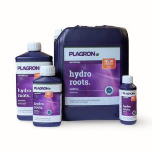 Gama de tamaños del estimulador radicular Plagron Hydro Roots para hidroponía, tierra y coco en Ganjah Pride Grow Shop.