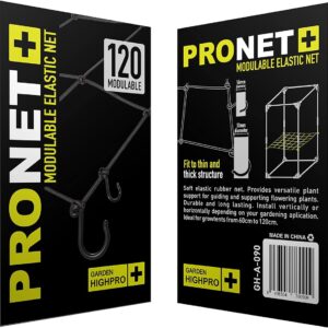 Red Scrog Elástica Pronet 120 de Garden Highpro en su empaque original para cultivo indoor.